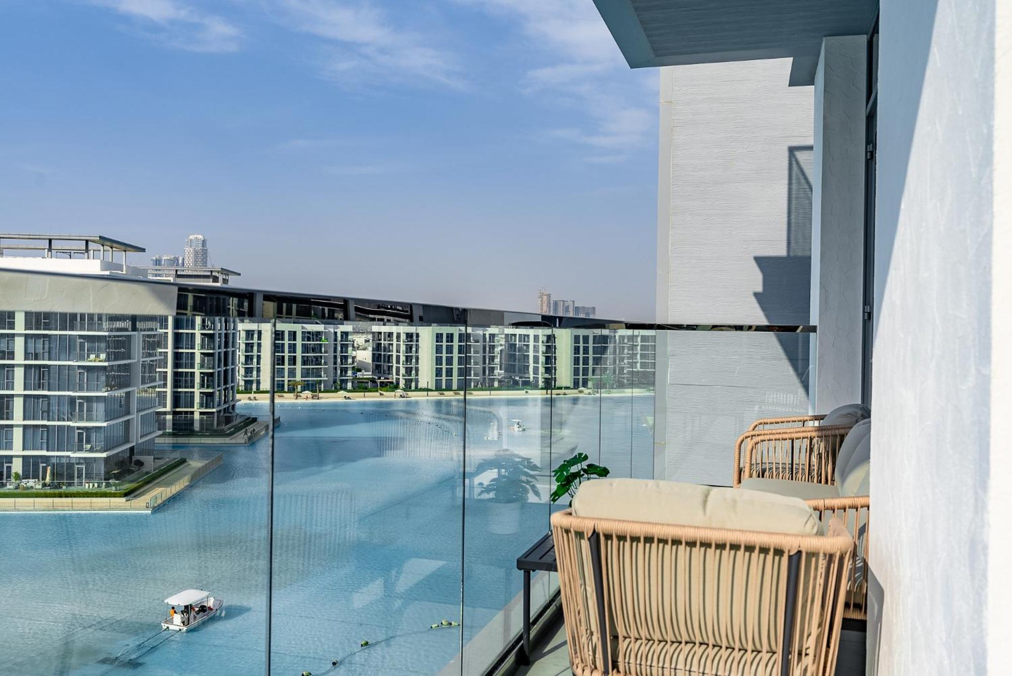 3Bdr With Maid Room I District One I Lagoons View Dubai Ngoại thất bức ảnh