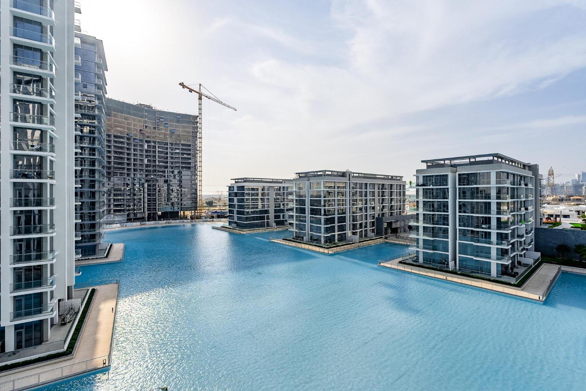 3Bdr With Maid Room I District One I Lagoons View Dubai Ngoại thất bức ảnh